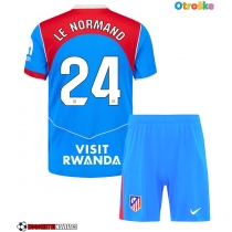 Otroške Nogometnih dresov Atletico Madrid Robin Le Normand #24 Tretji 2025-26 Kratki rokavi (+ hlače)